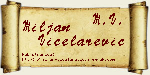 Miljan Vicelarević vizit kartica